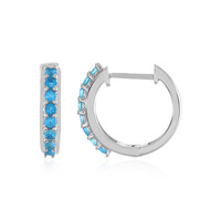 Orecchini in argento con Apatite Blu Neon