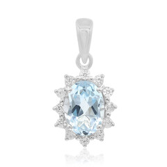 Ciondolo in argento con Topazio Blu Cielo