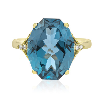 Anello in oro con Topazio Blu Londra