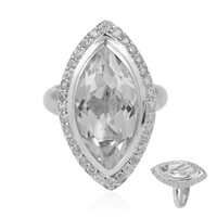 Anello in argento con Quarzo Bianco