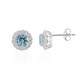 Orecchini in argento con Topazio Blu Cielo