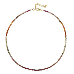 Collana in argento con Zaffiro Fancy