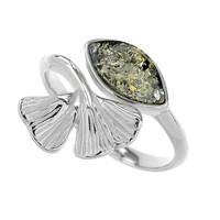 Anello in argento con Ambra Baltica