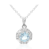 Collana in argento con Topazio Blu Cielo