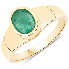 Anello in oro con Smeraldo Zambia