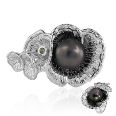 Anello in argento con Perla Tahitiana