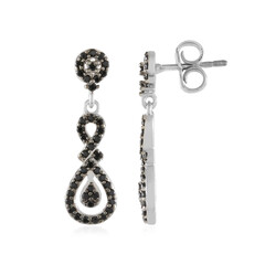 Orecchini in argento con Spinello Nero