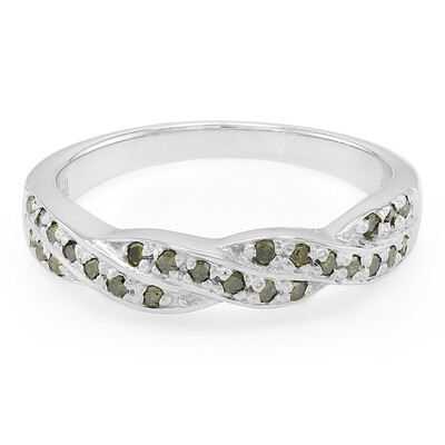 Anello placcato in platino con Diamante Fancy