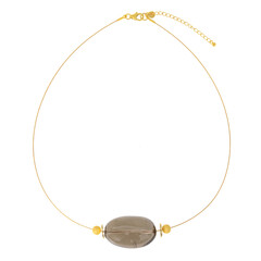 Collana in argento con Quarzo Fumè