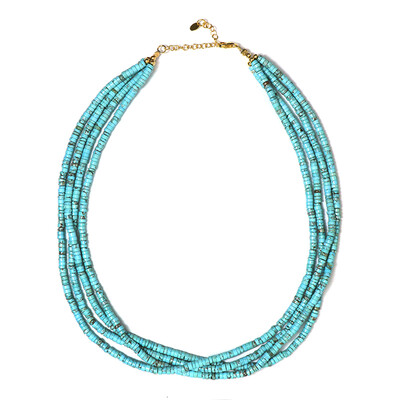 Collana in argento con Magnesite Blu