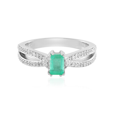 Anello in argento con Smeraldo Russo