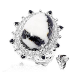 Anello in argento con Diaspro Zebrato (Dallas Prince Designs)