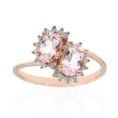 Anello in oro con Morganite Rosa