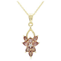 Collana in oro con Zaffiro Padparadscha (non riscaldato)