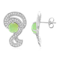 Orecchini in argento con Crisoprasio Imperiale