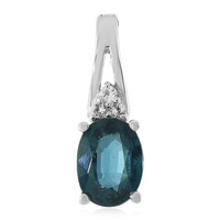 Ciondolo in argento con Cianite Blu Foglia di Tè