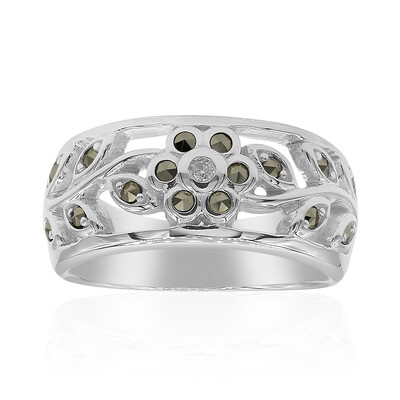 Anello in argento con Diamante I2 (J) (Annette classic)