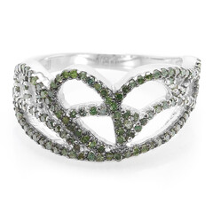 Anello in argento con Diamante Fancy