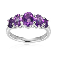 Anello in argento con Ametista Zambiana