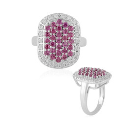 Anello in argento con Rodolite
