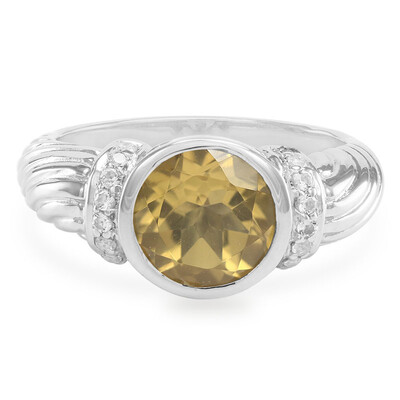 Anello in argento con Quarzo Champagne