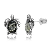 Orecchini in argento con Ambra Baltica