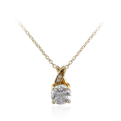 Collana in argento con Topazio Bianco
