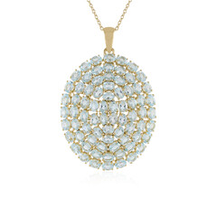 Collana in argento con Topazio Blu Cielo