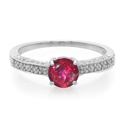 Anello in argento con Topazio Ciliegia