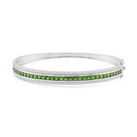 Bracciale in argento con Diopside Russo