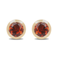 Orecchini in oro con Tormalina Arancione