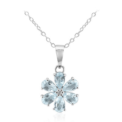 Collana in argento con Topazio Blu Cielo