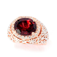 Anello in argento con Granato Mozambico (Dallas Prince Designs)