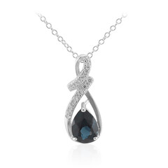 Collana in argento con Topazio Blu Londra