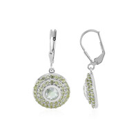 Orecchini in argento con Pietra di Luna Verde (KM by Juwelo)