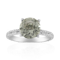 Anello in argento con Ametista Verde