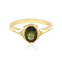Anello in argento con Moldavite