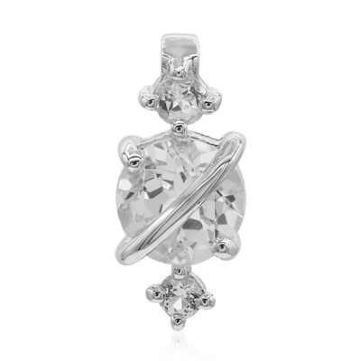 Ciondolo in argento con Topazio Bianco