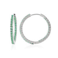 Orecchini in argento con Smeraldo Russo