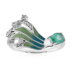 Anello in argento con Smeraldo Russo (SAELOCANA)
