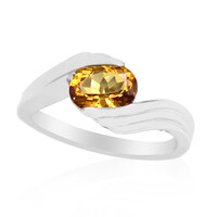Anello in argento con Scapolite Cognac