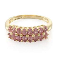 Anello in oro con Zaffiro Padparadscha (non riscaldato) (AMAYANI)