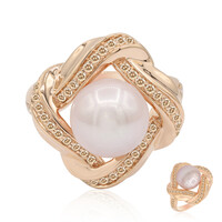 Anello in oro con Perla Ming Rosa Royal (TPC)