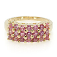 Anello in oro con Zaffiro Padparadscha (non riscaldato) (AMAYANI)