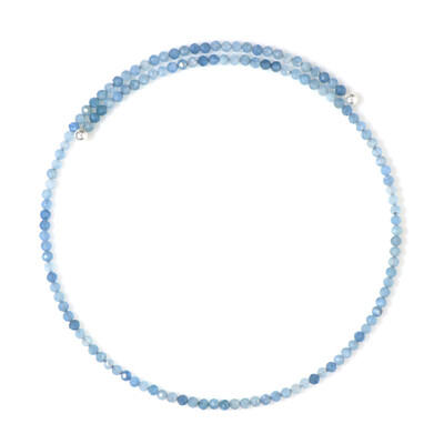 Collana rigida in acciaio con Acquamarina Brasiliana (Riya)