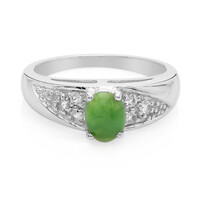 Anello in argento con Crisoprasio Imperiale