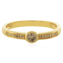 Anello in argento con Diamante Cioccolato I1