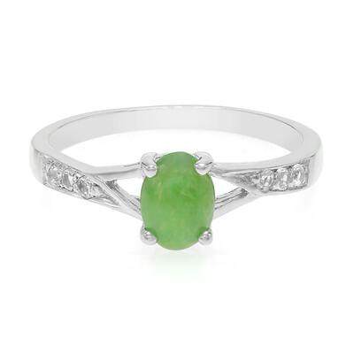 Anello in argento con Crisoprasio Imperiale
