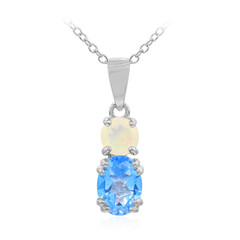 Collana in argento con Topazio Blu Indaco