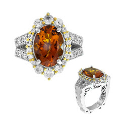 Anello in argento con Citrino Madeira (Dallas Prince Designs)